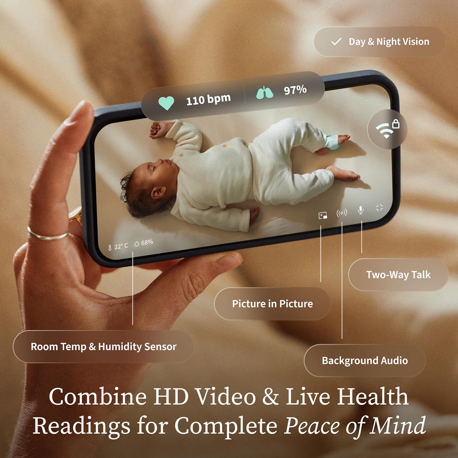 Owlet Dream Duo Smart Sock & Baby Video Monitor - Mint